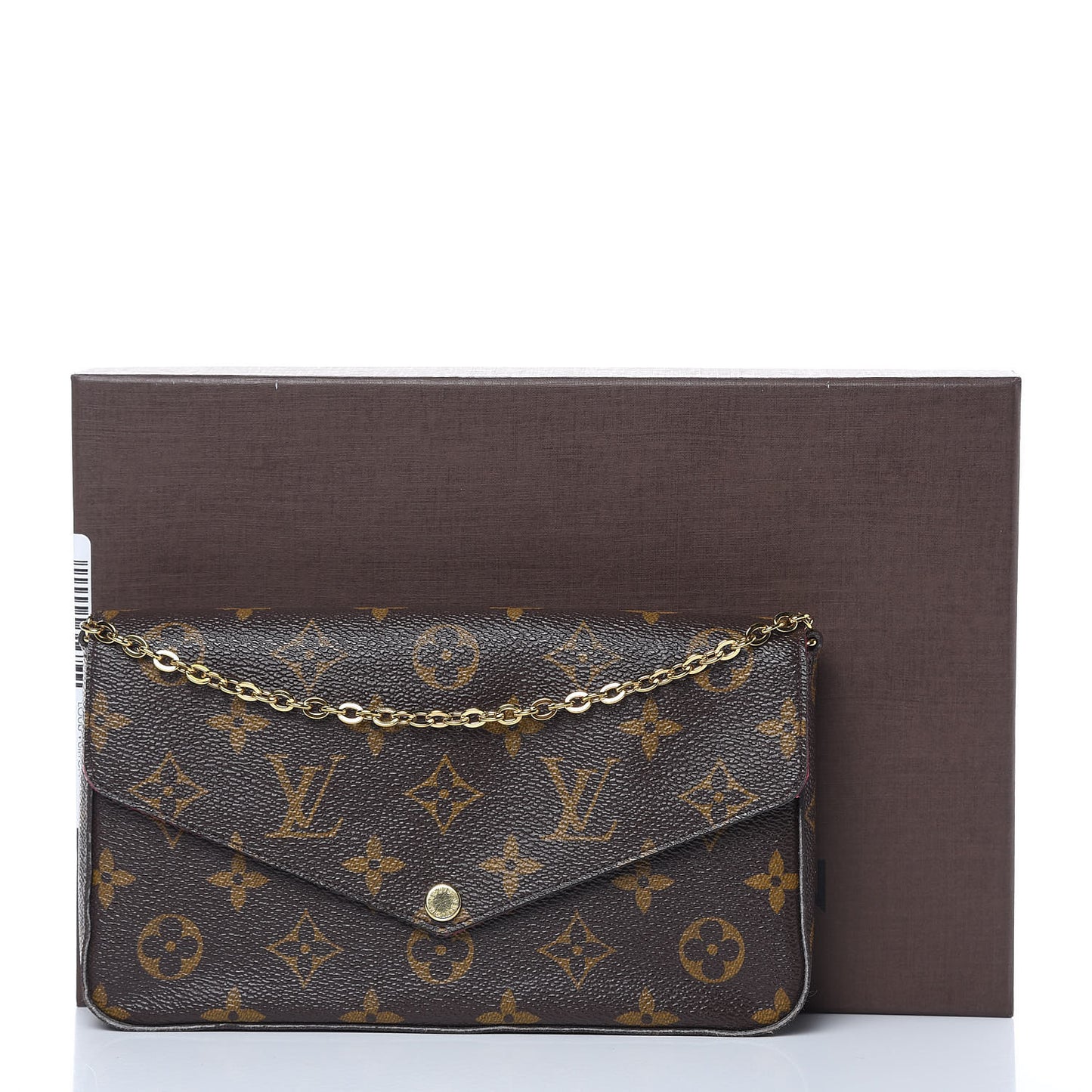 Monogram Pochette Felicie Chain Wallet Fuchsia