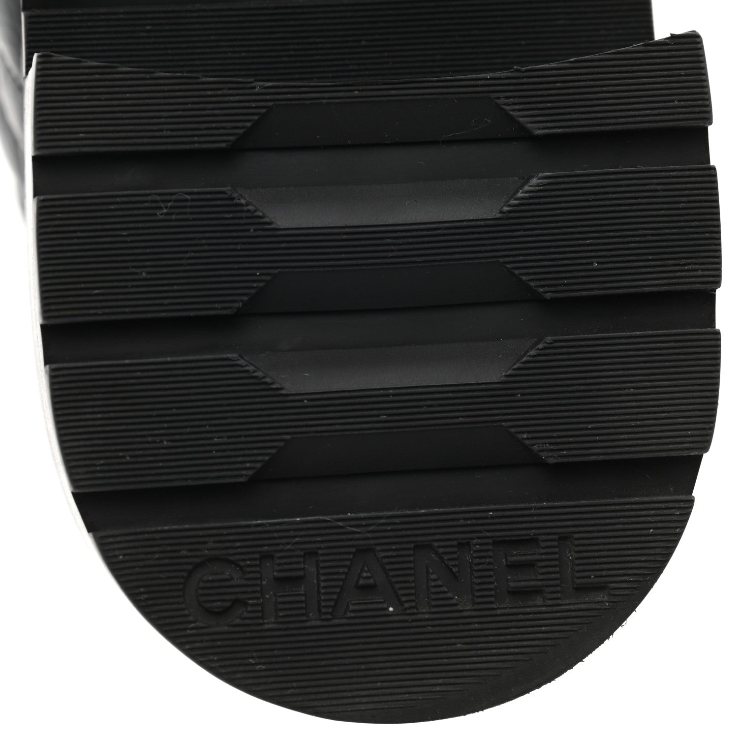 Chanel Shiny Goatskin Calfskin Quilted Lace Up Combat Boots 39.5 Black 6 of 8