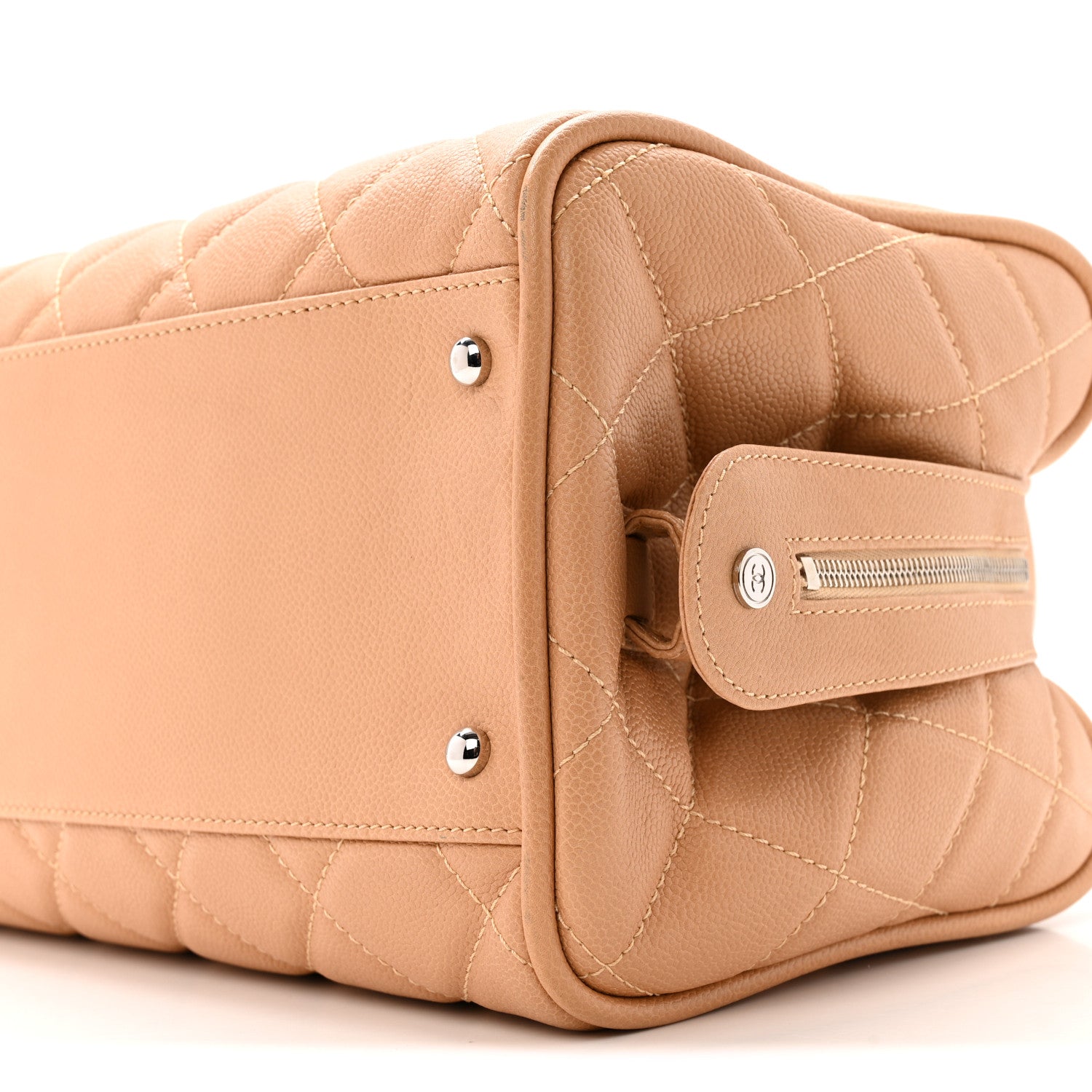Chanel Caviar Quilted Timeless Bowler Beige 10 of 15