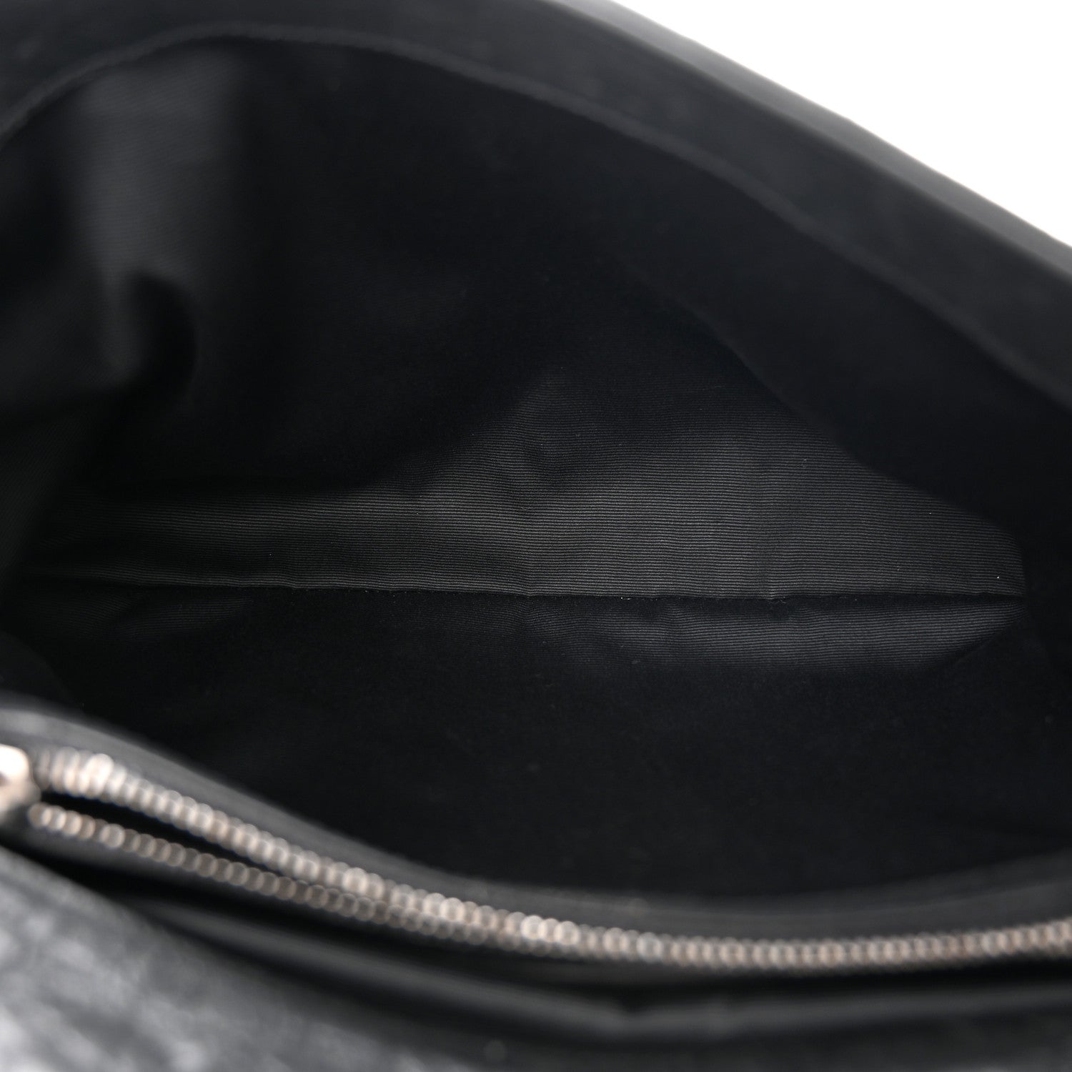 Saint Laurent Calfskin Crocodile Embossed Medium West Hollywood Monogram Fold-Over Grey 5 of 11