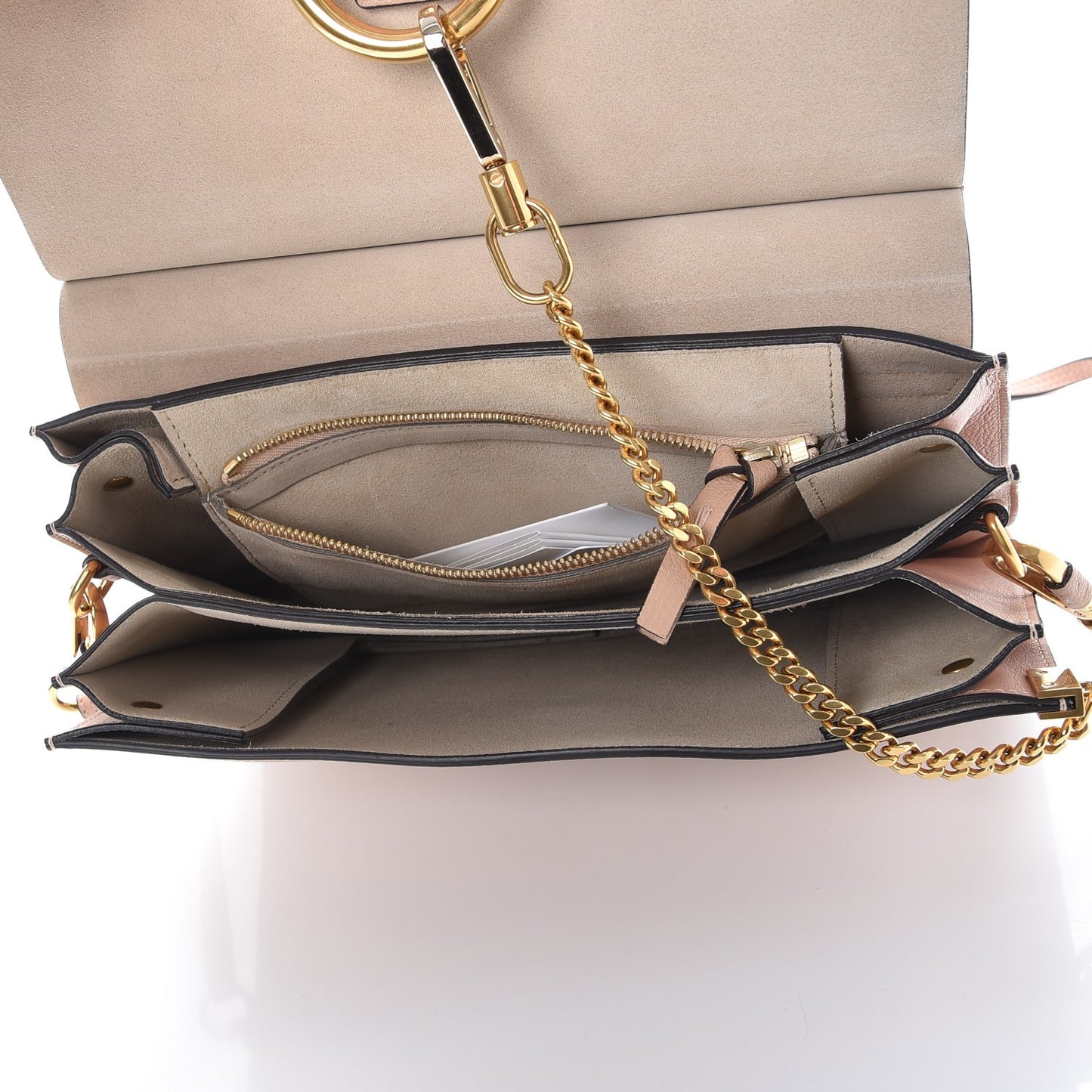 Calfskin Medium Faye Shoulder Bag Biscotti Beige
