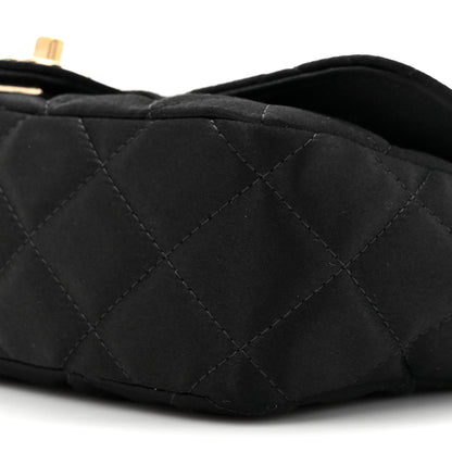 Chanel Satin Quilted Mini Rectangular Flap Black 9 of 10