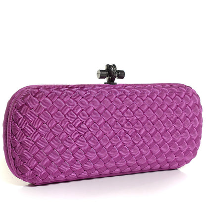 Bottega Veneta Silk Faille Intrecciato Knot Clutch 3 of 7
