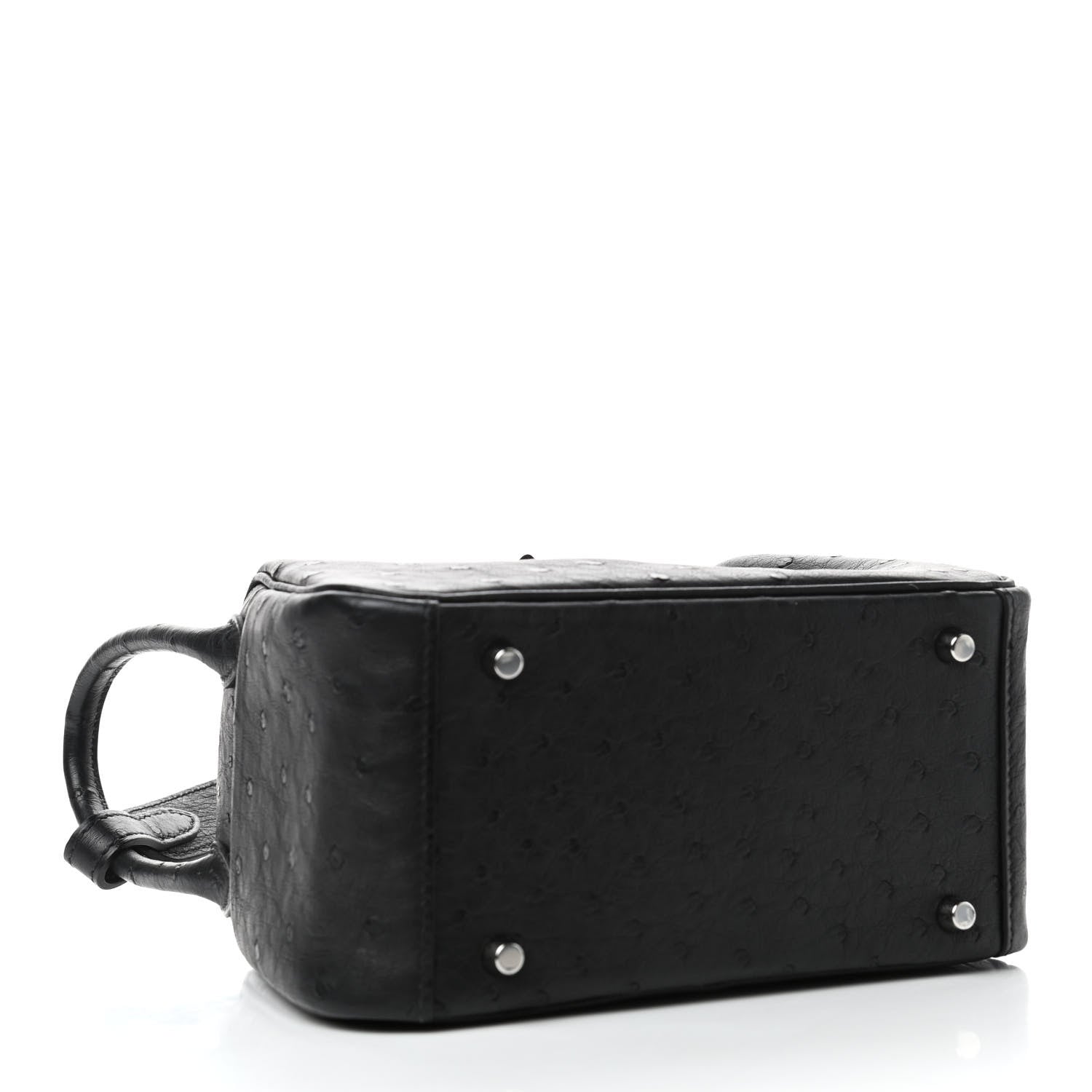 Hermes Ostrich Mini Lindy 20 Black 3 of 4