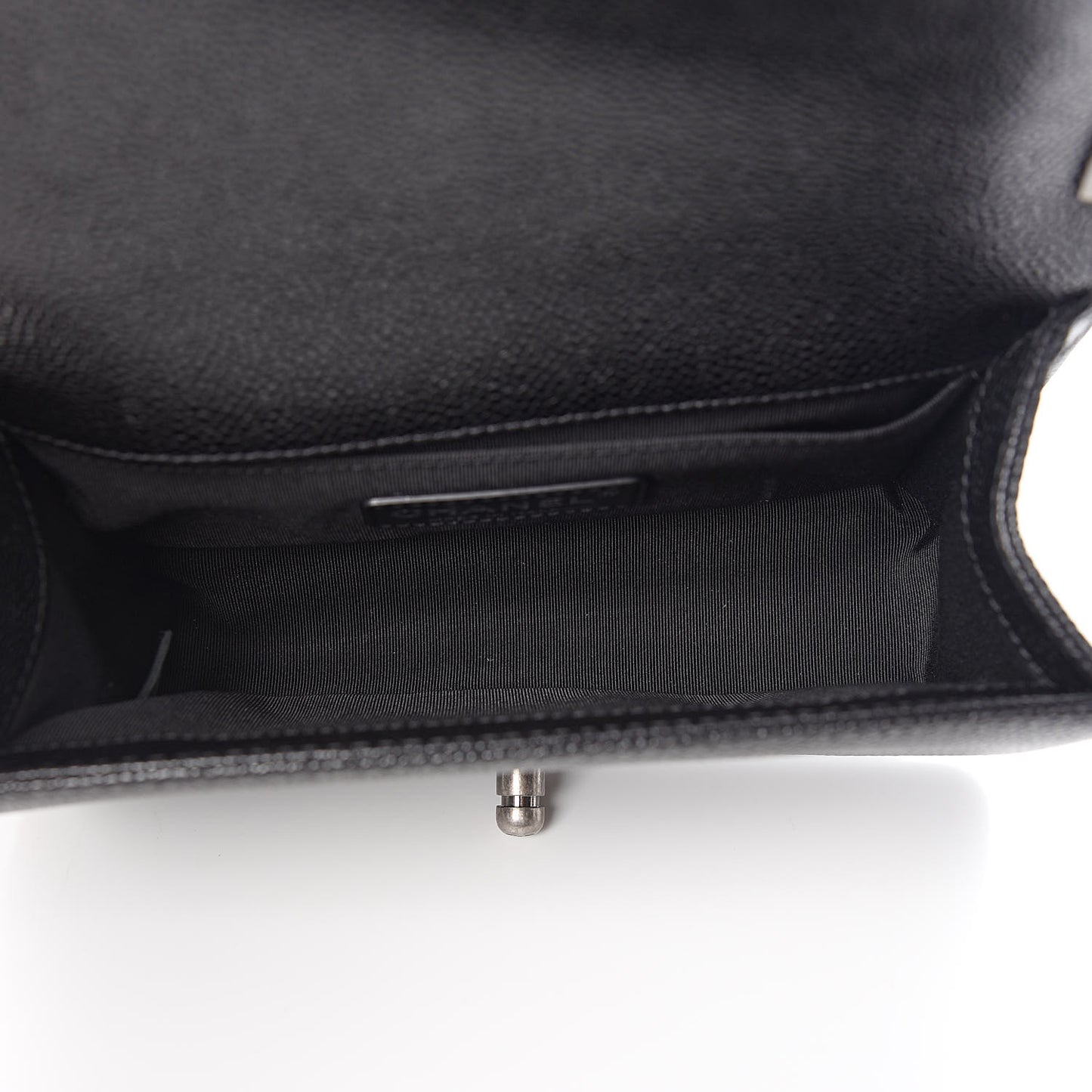 Caviar Quilted Small Boy Flap Black