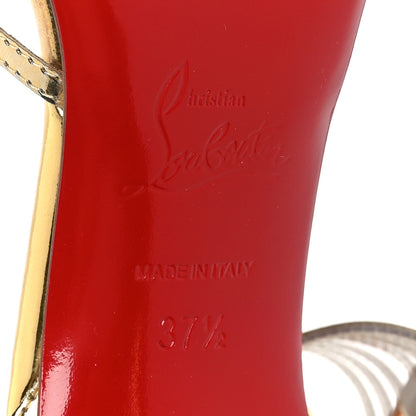 Christian Louboutin Specchio PVC Maratena 100 Sandal Heels 37.5 Gold 7 of 8