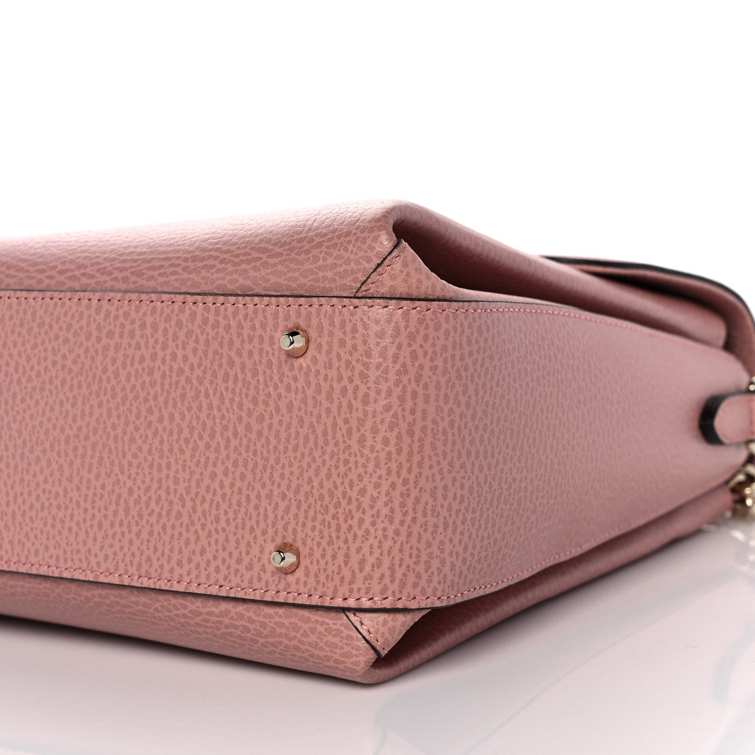 Gucci Dollar Calfskin Medium Interlocking G Top Handle Shoulder Bag Soft Pink 8 of 8