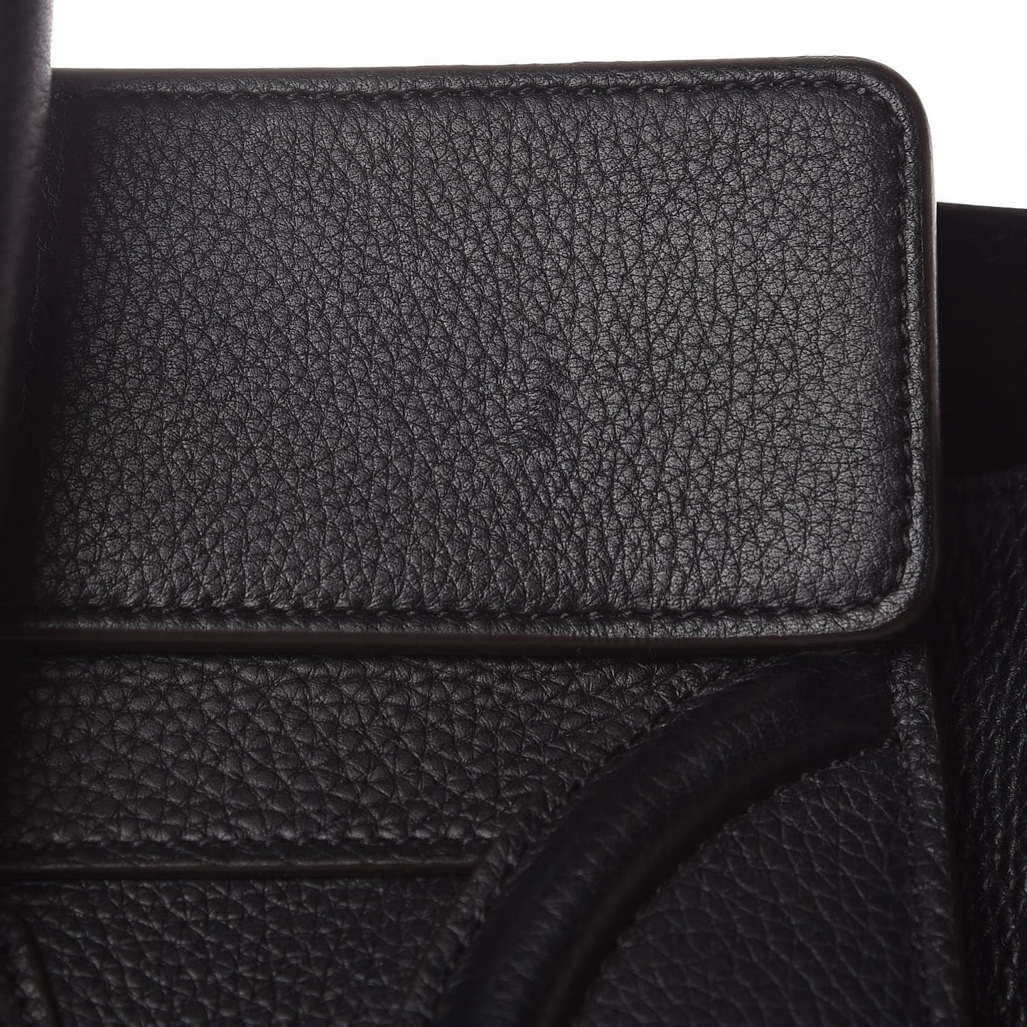 Drummed Calfskin Mini Luggage Black