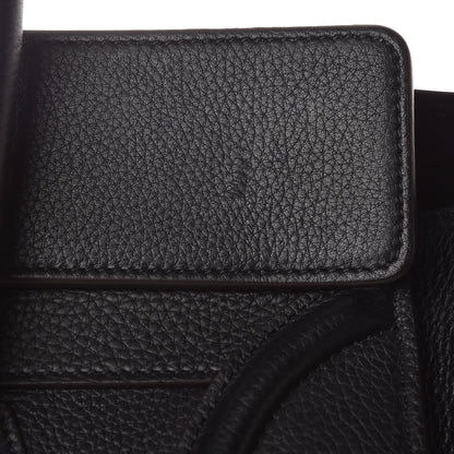 Celine Drummed Calfskin Mini Luggage Black 8 of 12