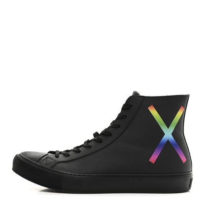 Louis Vuitton Calfskin Mens LV Tattoo Sneaker Boots 8.5 Black 1 of 11