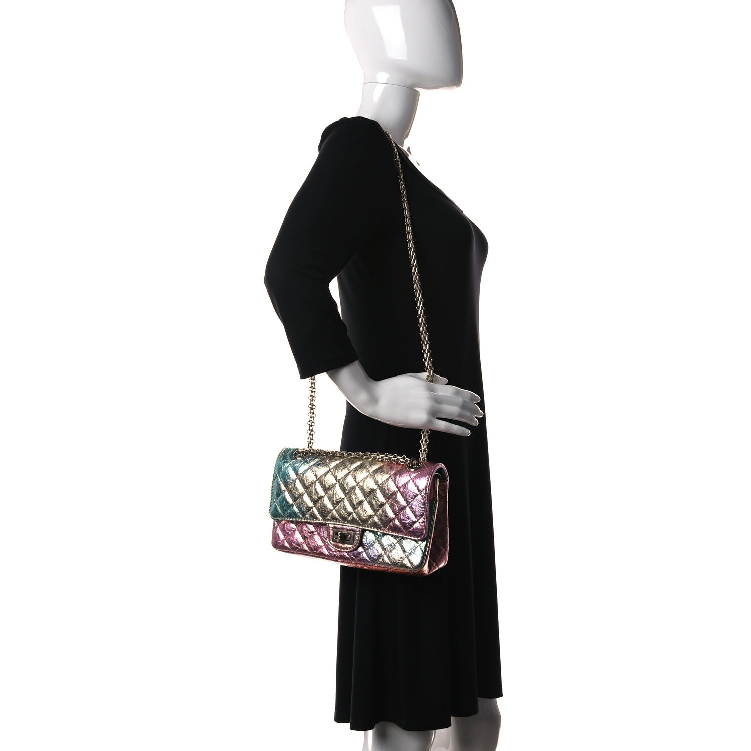 Chanel Metallic Goatskin Quilted 2.55 Reissue 225 Flap Multicolor 2 of 11