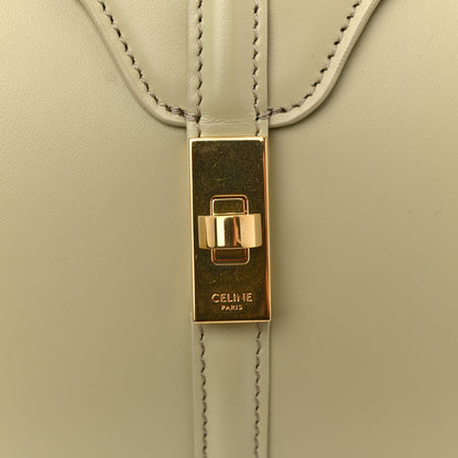 Celine Satinated Calfskin Mini 16 Top Handle Bag Almond Green 12 of 13