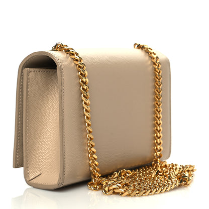 Saint Laurent Grain De Poudre Small Monogram Kate Satchel Nude Powder 3 of 9