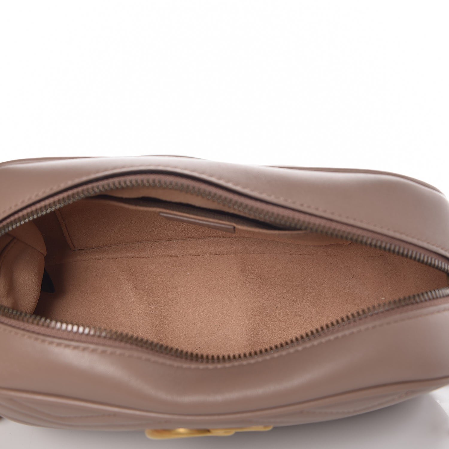 Gucci Calfskin Matelasse Small GG Marmont Chain Shoulder Bag Taupe 5 of 8