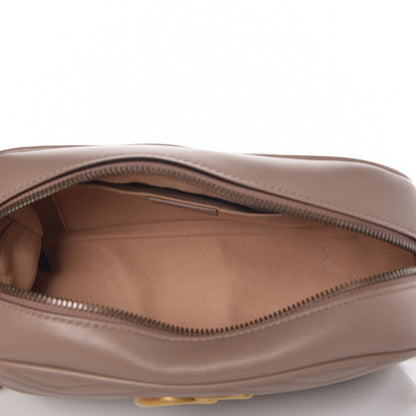 Gucci Calfskin Matelasse Small GG Marmont Chain Shoulder Bag Taupe 5 of 8