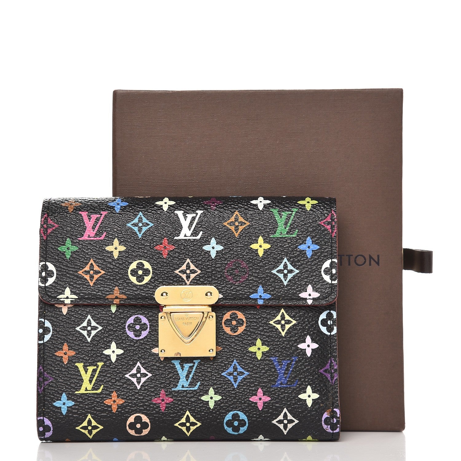 Louis Vuitton Monogram Multicolor Koala Wallet Black 9 of 9