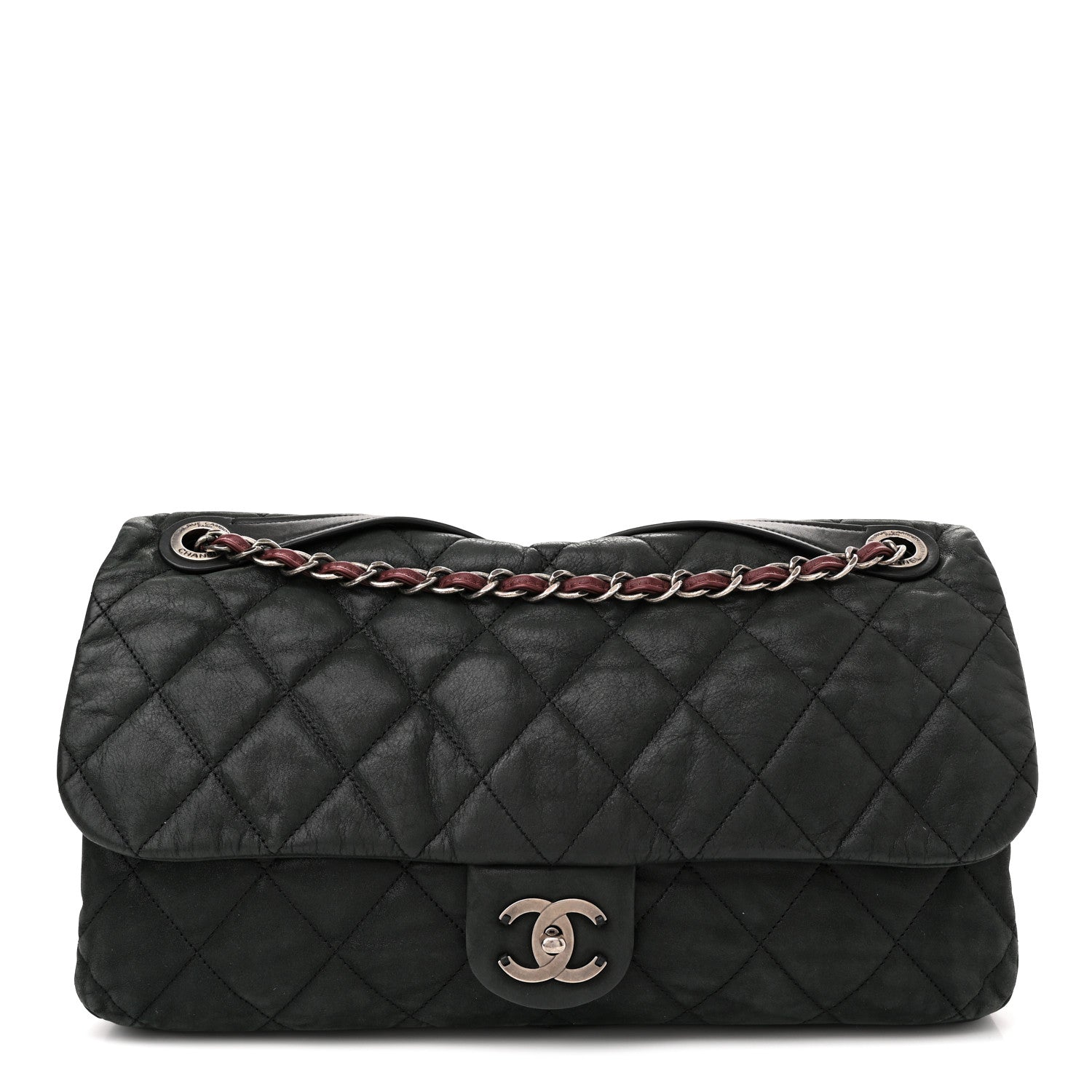 Chanel Iridescent Calfskin In The Mix Jumbo Flap Green Black 1 of 12
