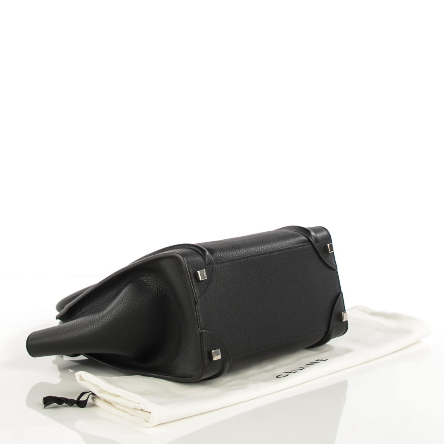 Drummed Calfskin Micro Luggage Black