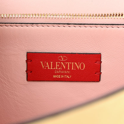 Valentino Garavani Metallic Calfskin Rockstud Side Slip Wristlet Clutch Gold 7 of 15
