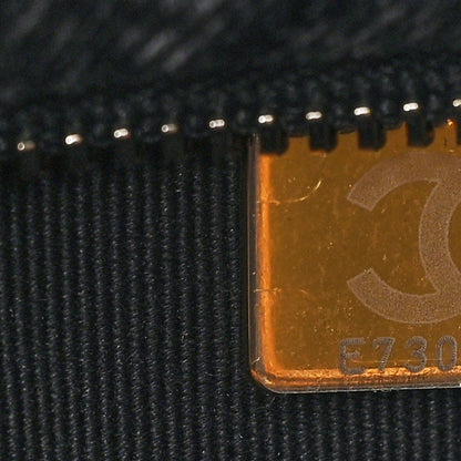 Chanel Washed Denim Quilted Maxi Bow Bag Black 7 of 10