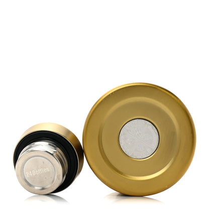 Christian Dior CHRISTIAN DIOR Oblique Stainless Steel Grained Calfskin Aqua Bottle With Shoulder Strap Yellow 4 of 9