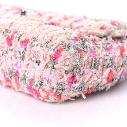 Chanel Tweed Quilted Mini Rectangular Flap Light Pink Silver Blue 9 of 12