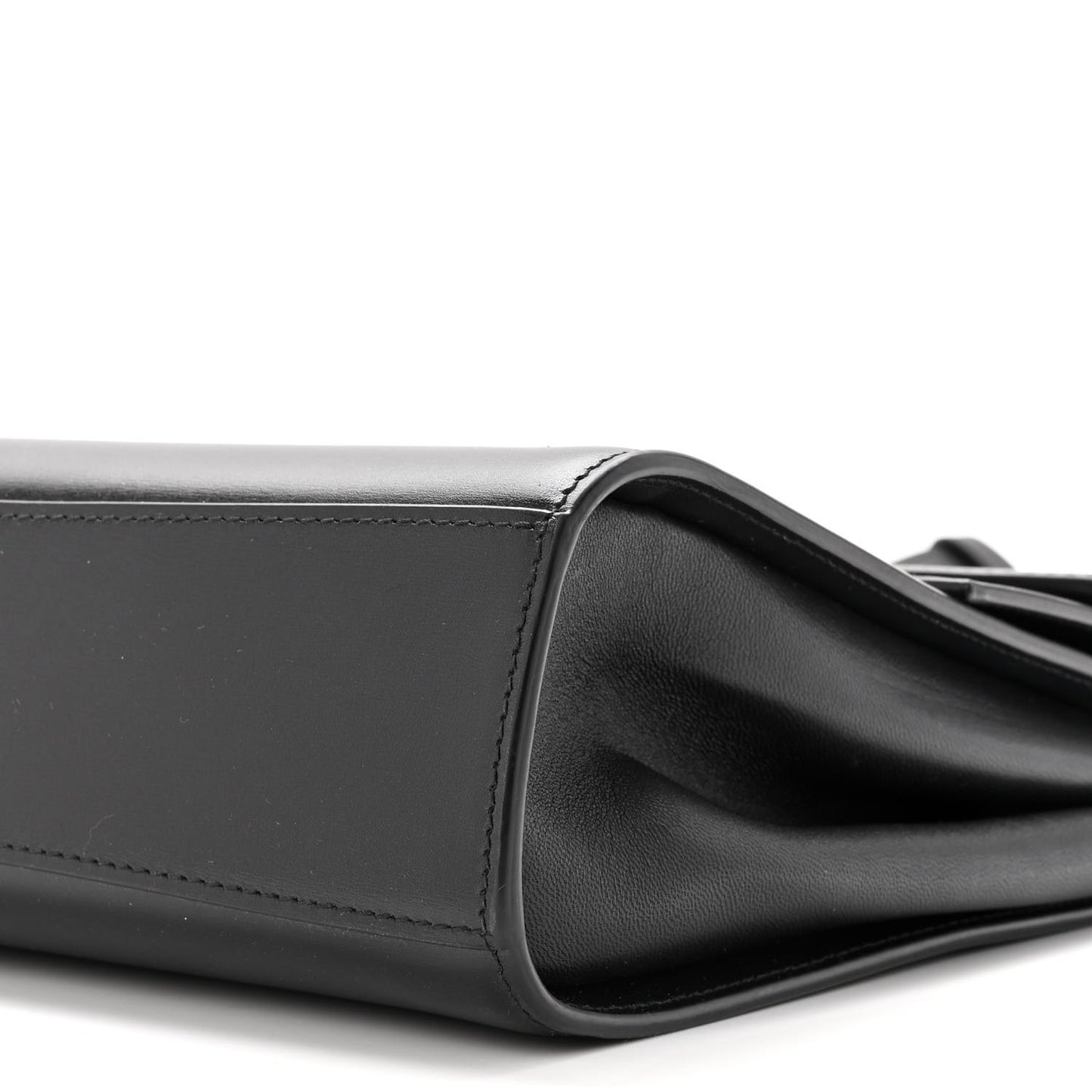 Box Calfskin Nappa Clip Bag Black