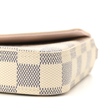 Louis Vuitton Damier Azur Pochette Felicie Chain Wallet Rose Ballerine 11 of 11