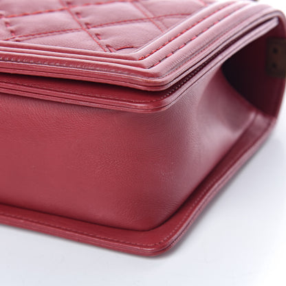 Chanel Calfskin Stitched New Medium Boy Flap Red 12 of 17