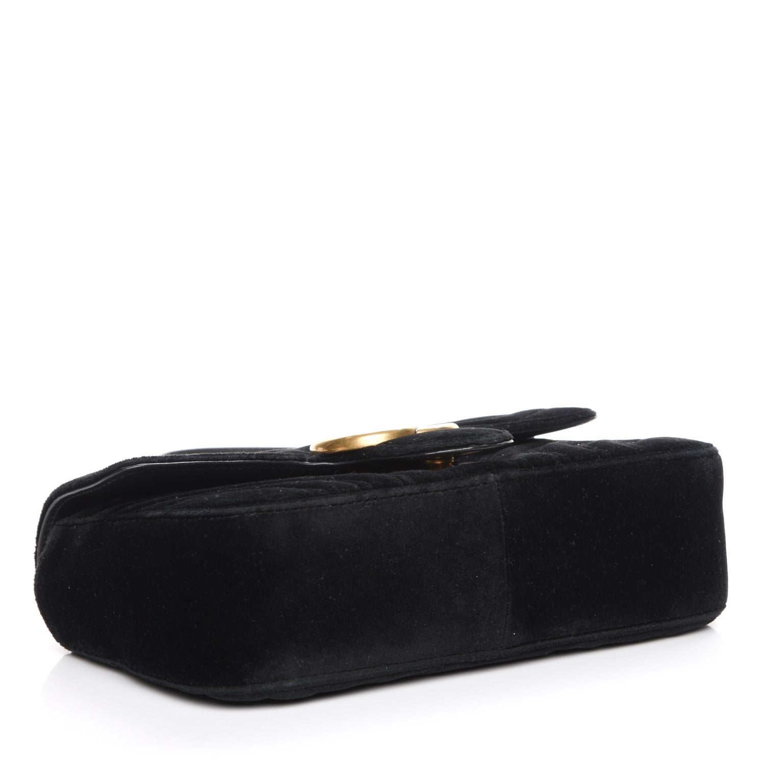 Gucci Velvet Matelasse Mini GG Marmont Shoulder Bag Black 4 of 7
