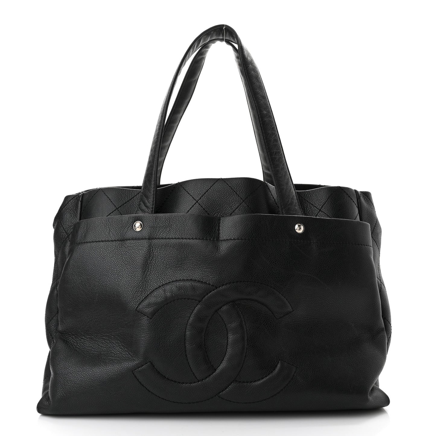 Caviar Large Executive Cerf Shopper Tote Black