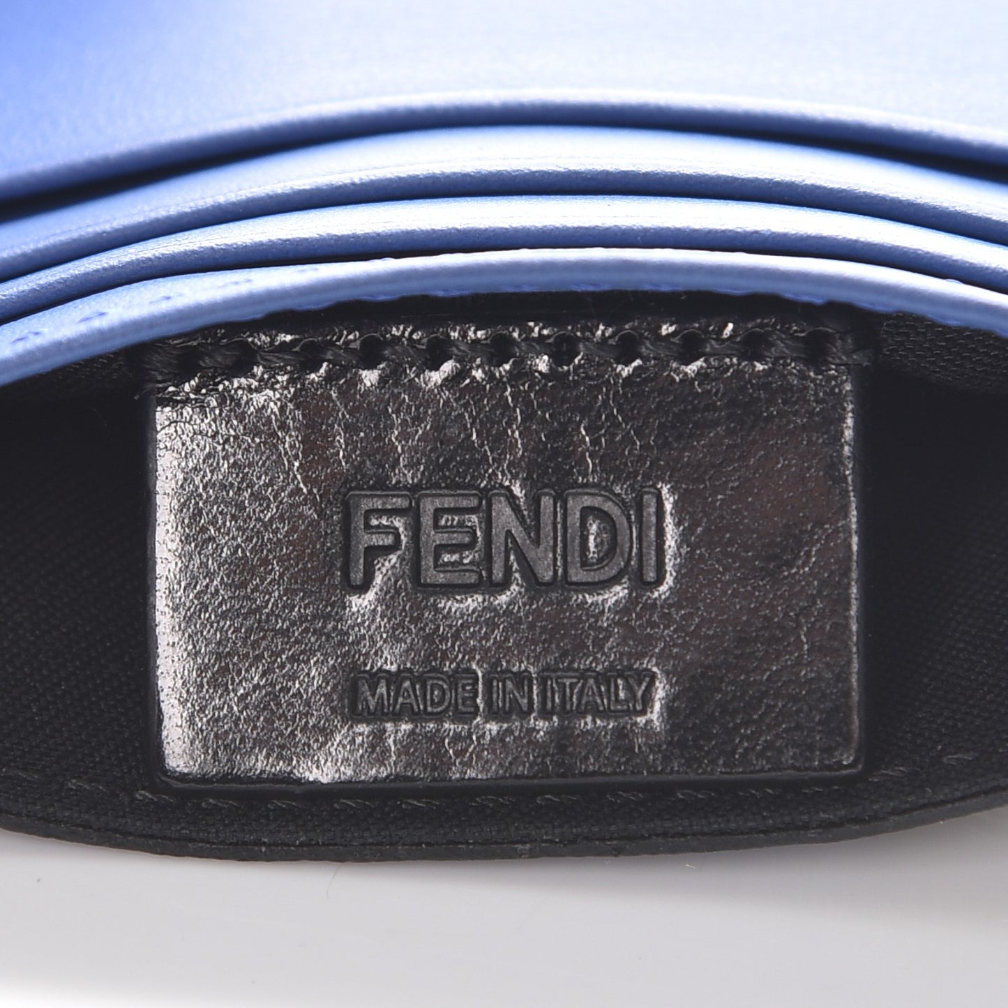 Vitello Elite Century Shadow Logo Card Holder Blue Neon