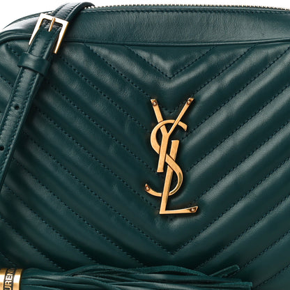 Saint Laurent Calfskin Matelasse Monogram Lou Camera Bag Sea Turquoise 7 of 9