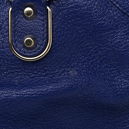 Balenciaga Agneau Gold Hardware Metallic Edge City Bleu Roi 13 of 16