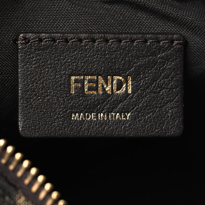 Fendi Fabric Jacquard Vitello Grace FF 1974 Mini Fendigraphy Hobo Bag Tobacco Moro Ebano 6 of 11