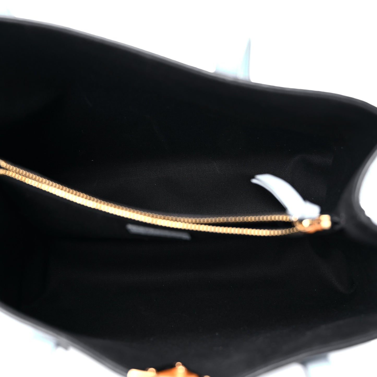 Grained Calfskin Virtus V Tote Light Blue