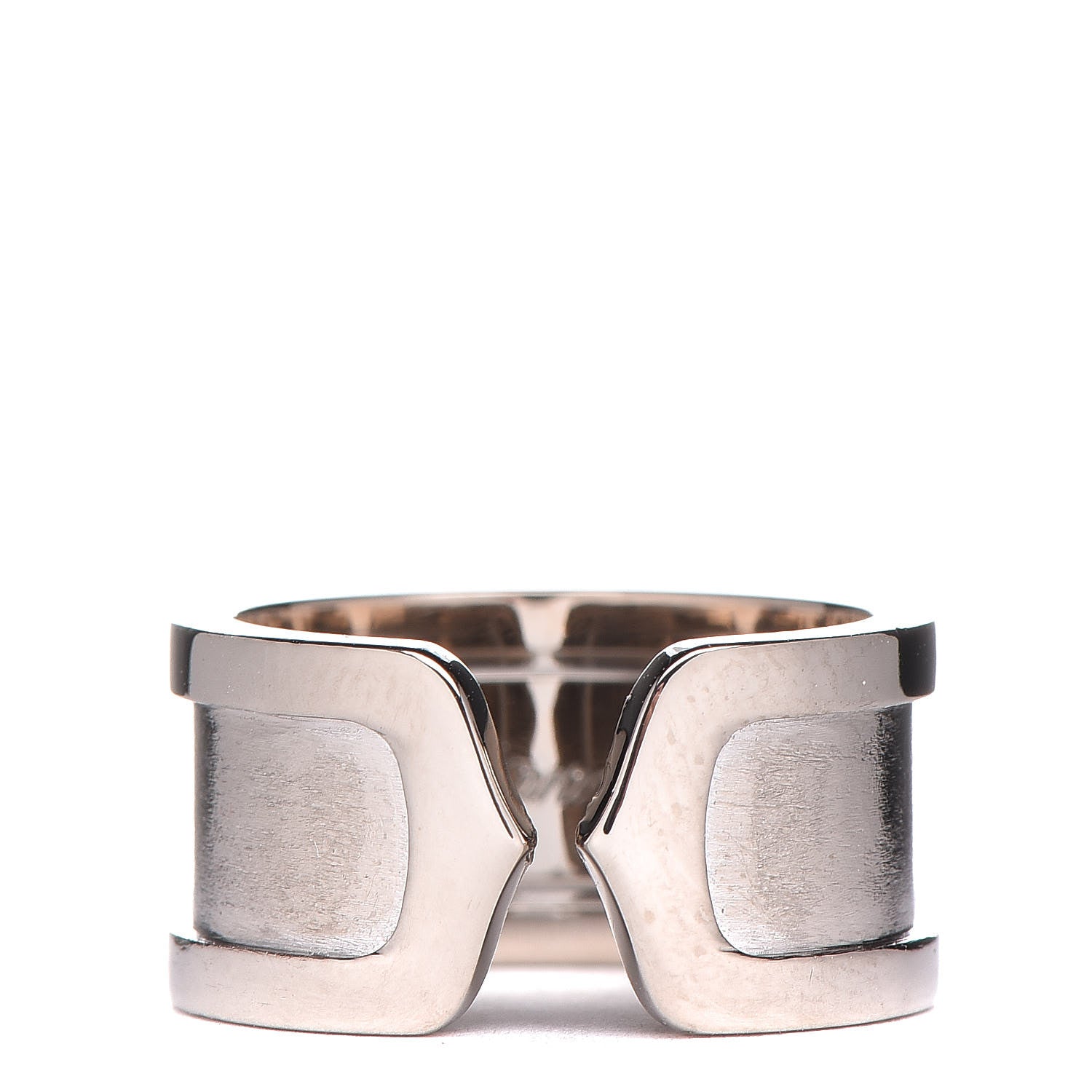Cartier 18K White Gold 10mm Logo De Ring 50 5.25 1 of 7