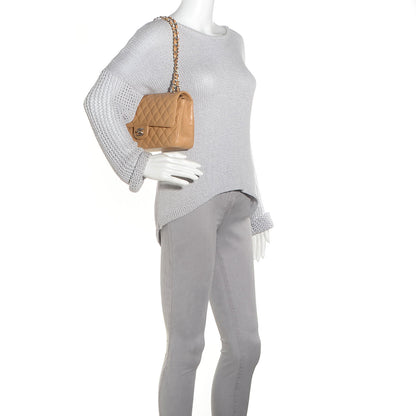 Chanel Caviar Quilted Medium Double Flap Beige 2 of 9