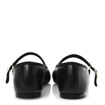 Chanel Lambskin Mary Jane Flats 37 Black 6 of 11
