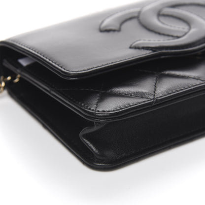 Chanel Goatskin Quilted Timeless CC Wallet On Chain WOC Black 9 of 12