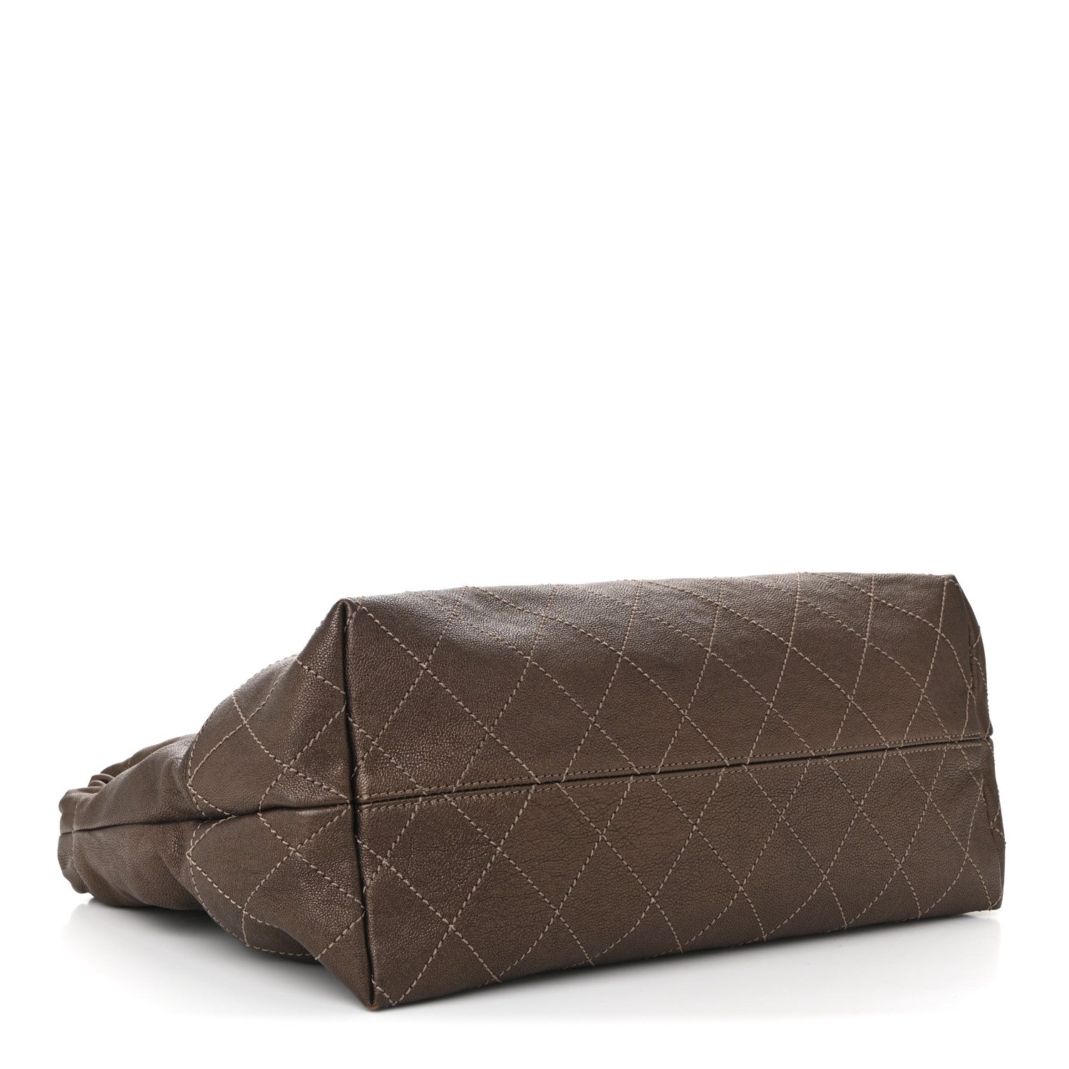 Chanel Metallic Calfskin Baby Coco Cabas Khaki 4 of 10