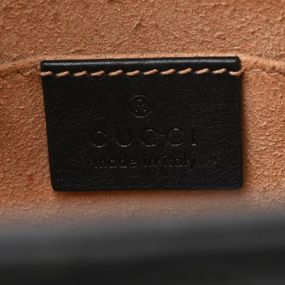 Gucci Calfskin Matelasse Chevron Heart GG Marmont Clutch Black 6 of 8
