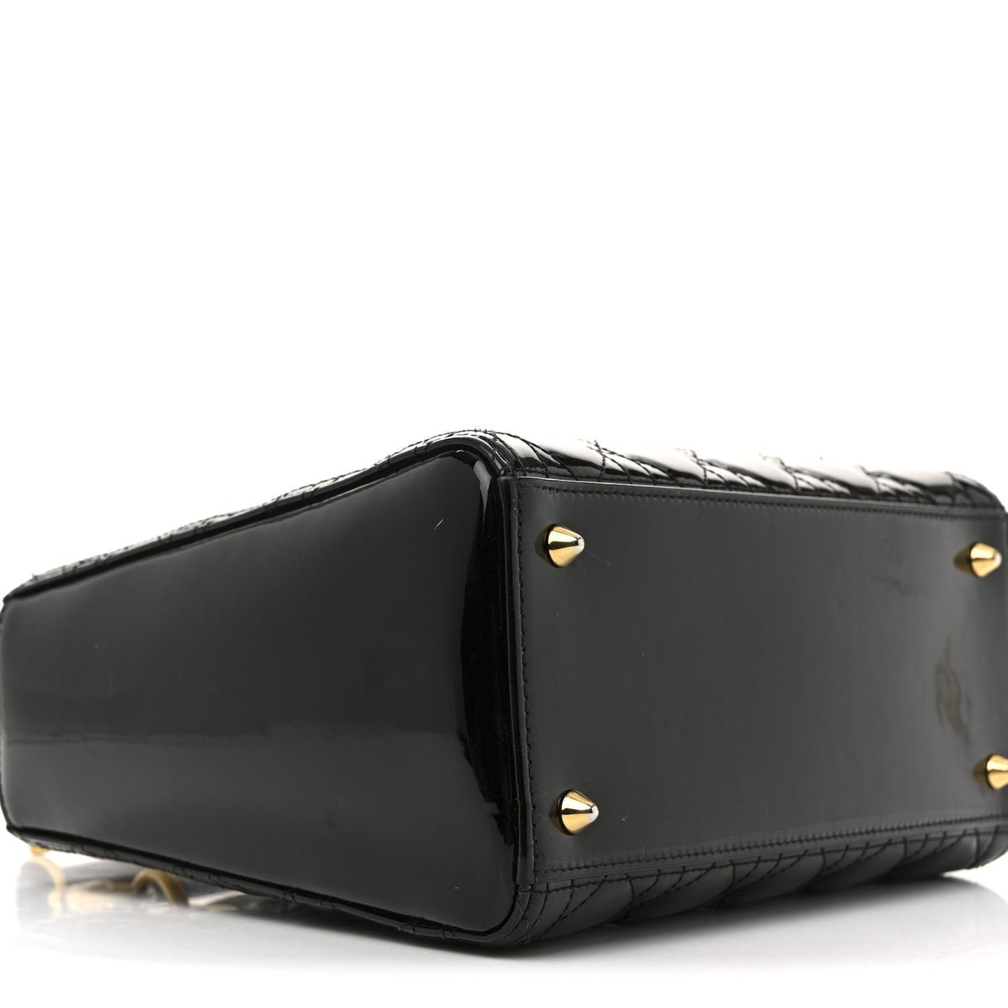 Patent Cannage Medium Lady Dior Black