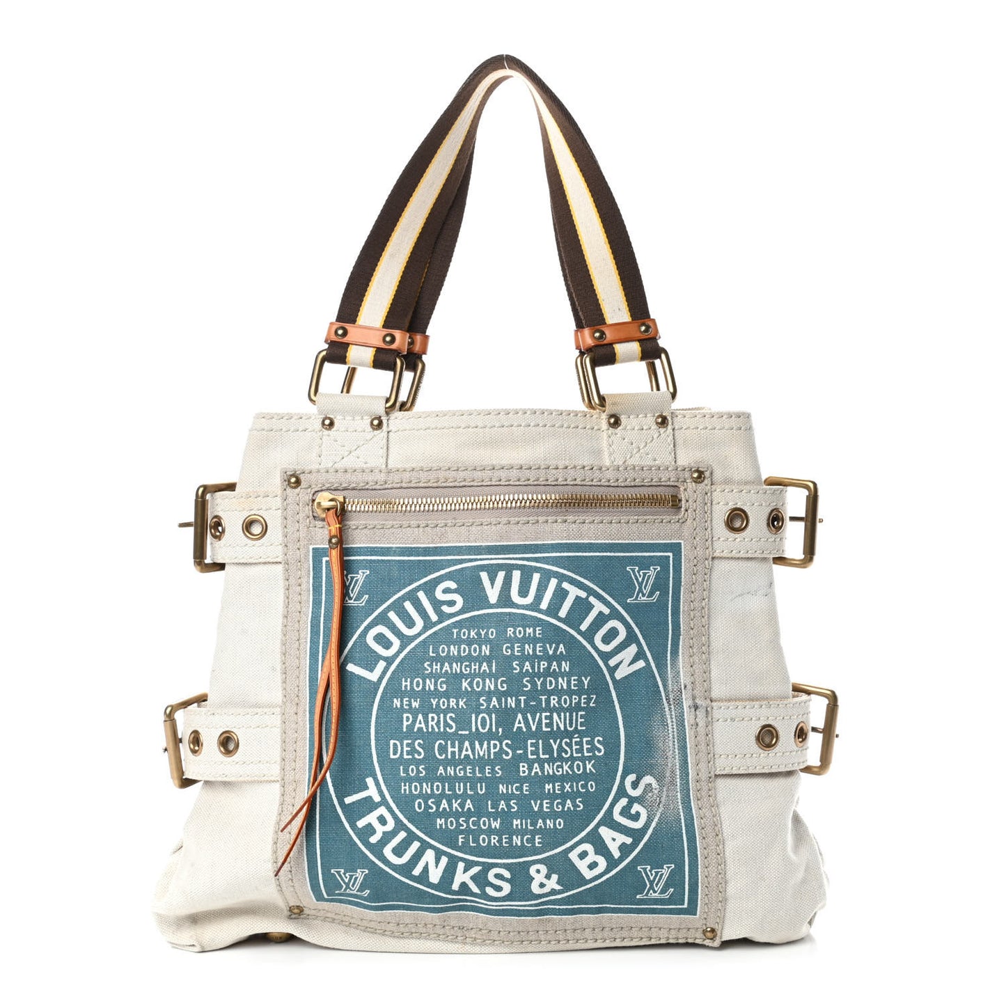 Toile Globe Shopper Cabas MM Blue