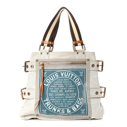 Louis Vuitton Toile Globe Shopper Cabas MM Blue 1 of 5