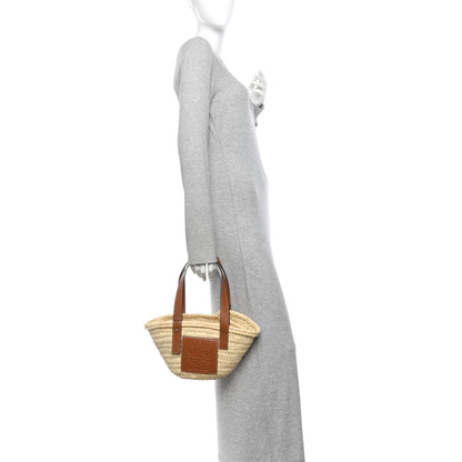 Loewe Raffia Small Basket Tote Bag Natural Tan 2 of 13