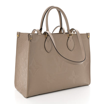 Louis Vuitton Empreinte Monogram Giant Onthego MM Tourterelle 3 of 9