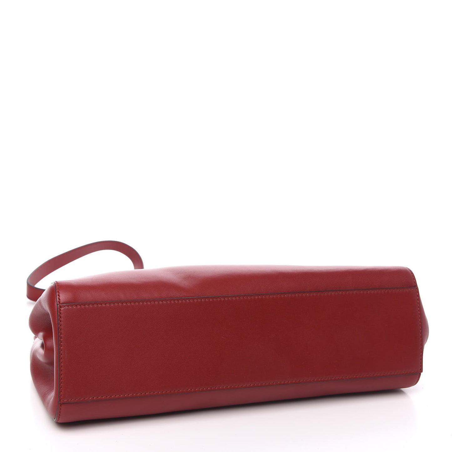 Nappa Bamboo Medium Nymphaea Top Handle Bag Hibiscus Red
