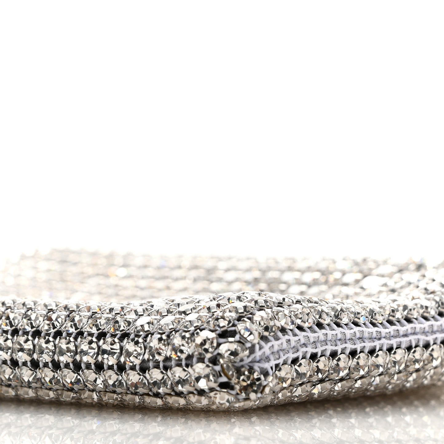 Mesh Crystal Falabella Shoulder Bag Silver