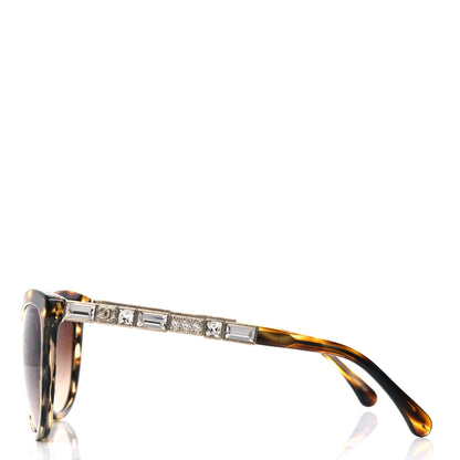 Chanel Crystal Baguette Cat Eye Bijou Sunglasses 5307-B Tortoise 3 of 4